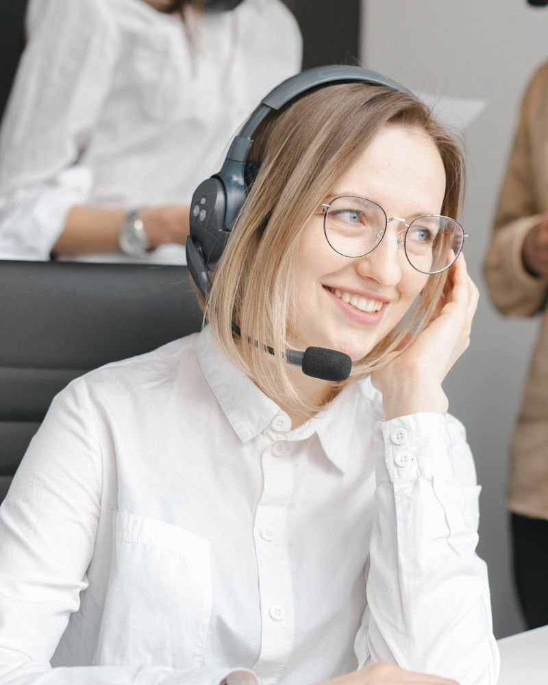 A coordinator on a call with a patient